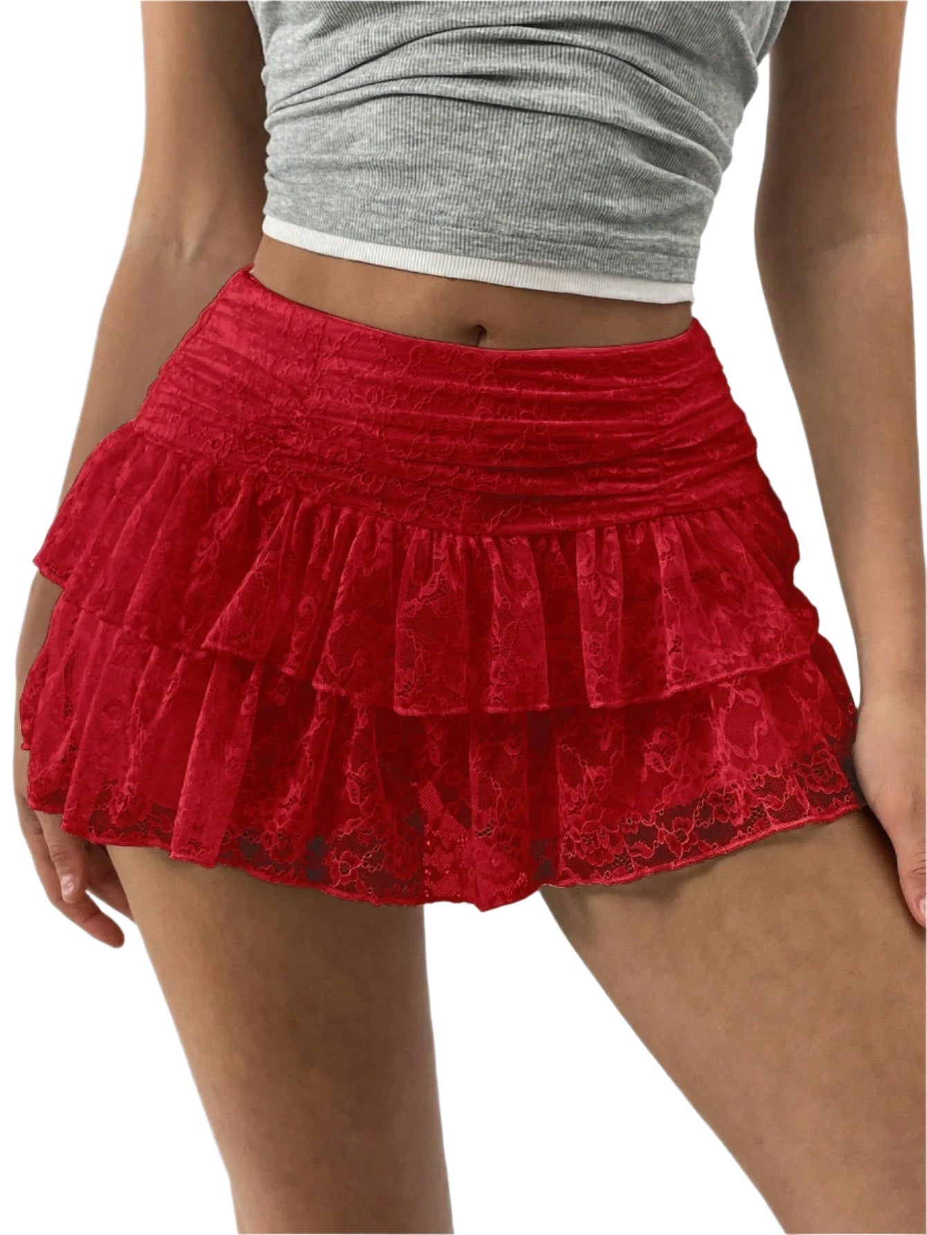 Isla | Ruffled Mini Skirt - ginlerie 12
