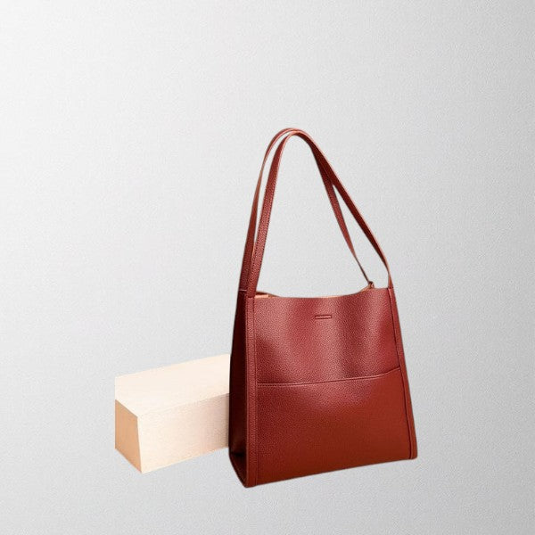 Isla | Structured Leather Shoulder Bag - ginlerie 4