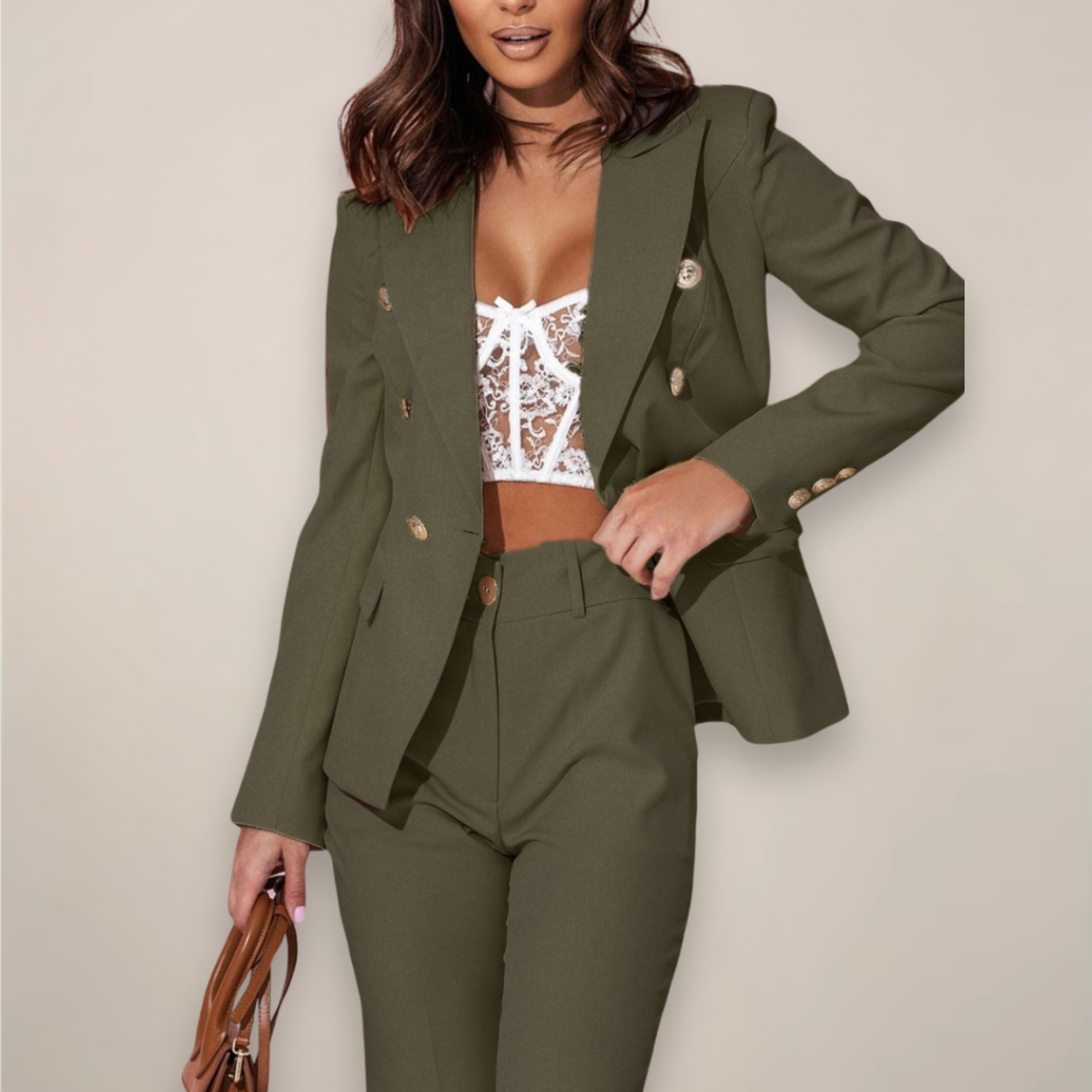 Isla | Tailored Pant Suit for Women - ginlerie 5