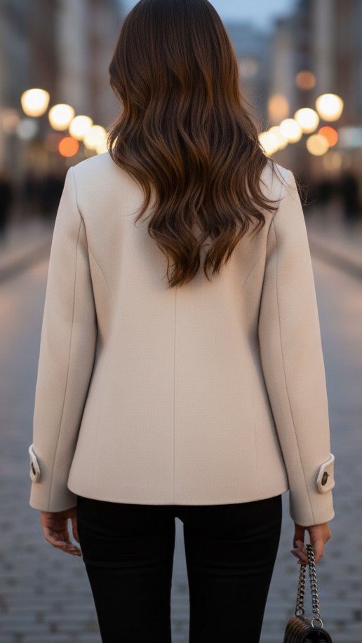 Ivory | Double-Breasted Coat - ginlerie 3