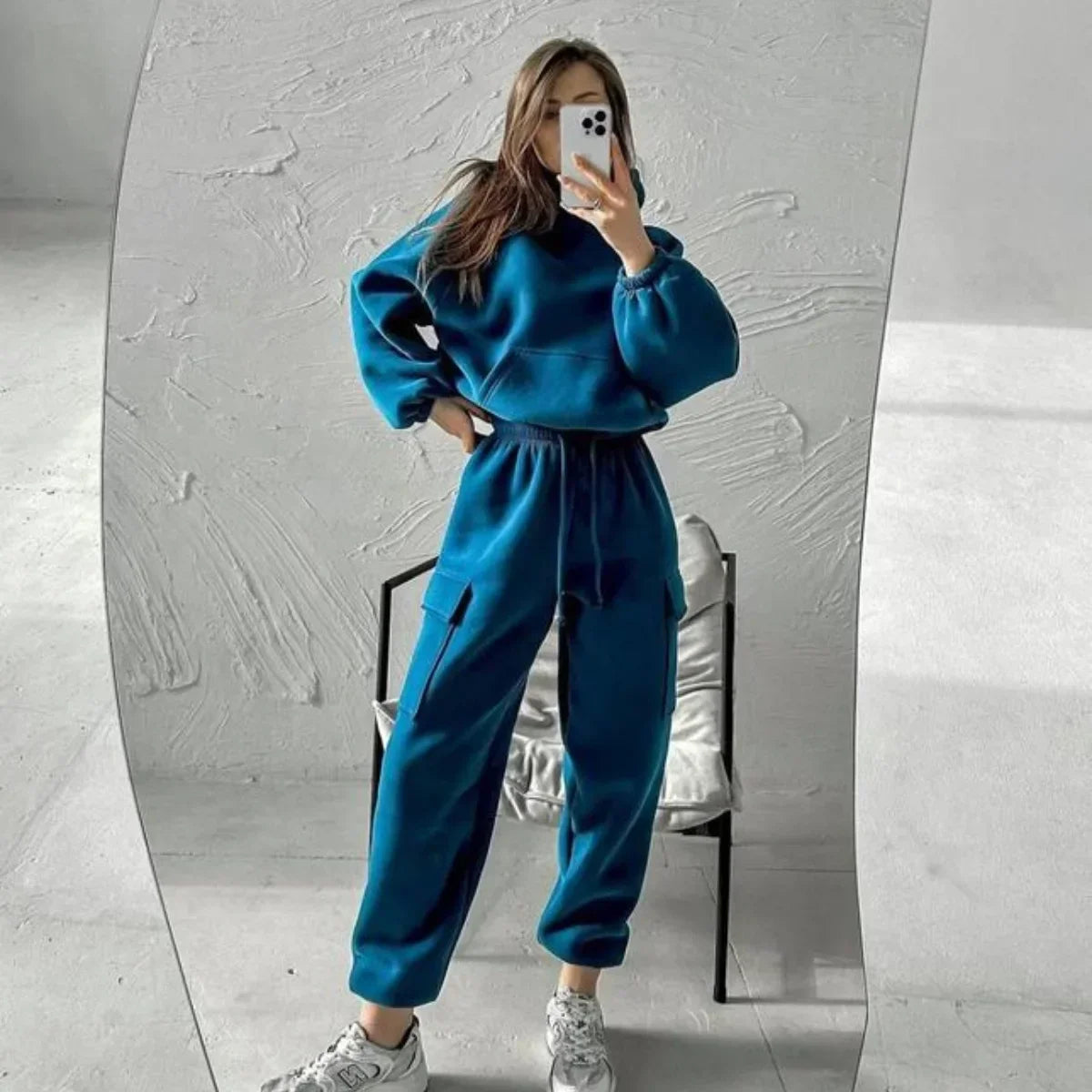 Jade | Cargo Pocket Hoodie and Sweatpants Set - ginlerie 1