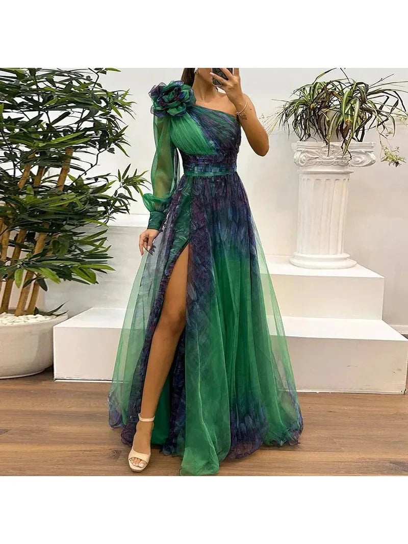 Judith | One Shoulder Maxi Dress - ginlerie 0