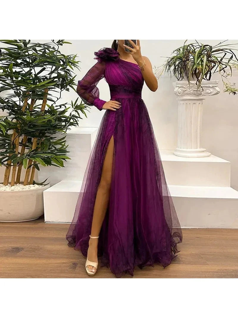 Judith | One Shoulder Maxi Dress - ginlerie 1