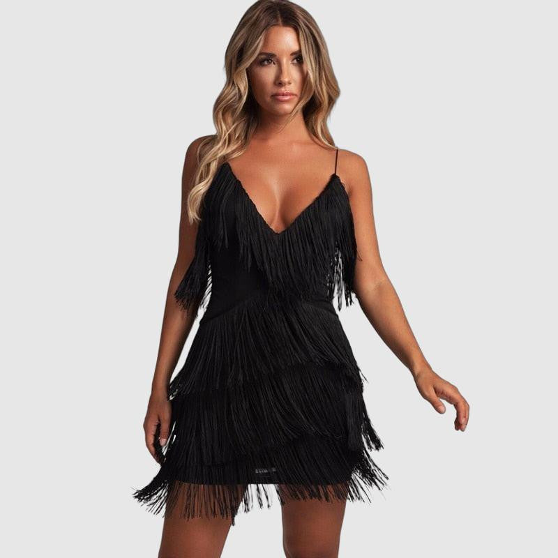 Kira | Fringed Mini Dress - ginlerie 1