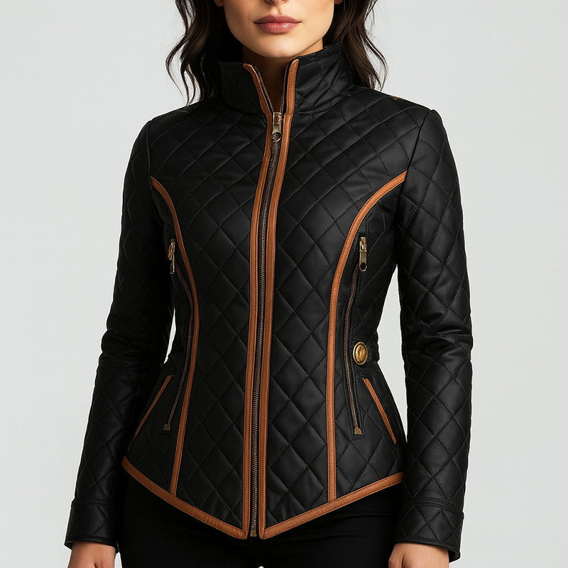 Lena | Slim-Fit Quilted Jacket - ginlerie 1