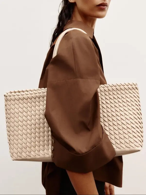 Lindsay | Woven Design Tote Bag - ginlerie 4