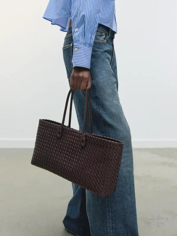 Lindsay | Woven Design Tote Bag - ginlerie 5