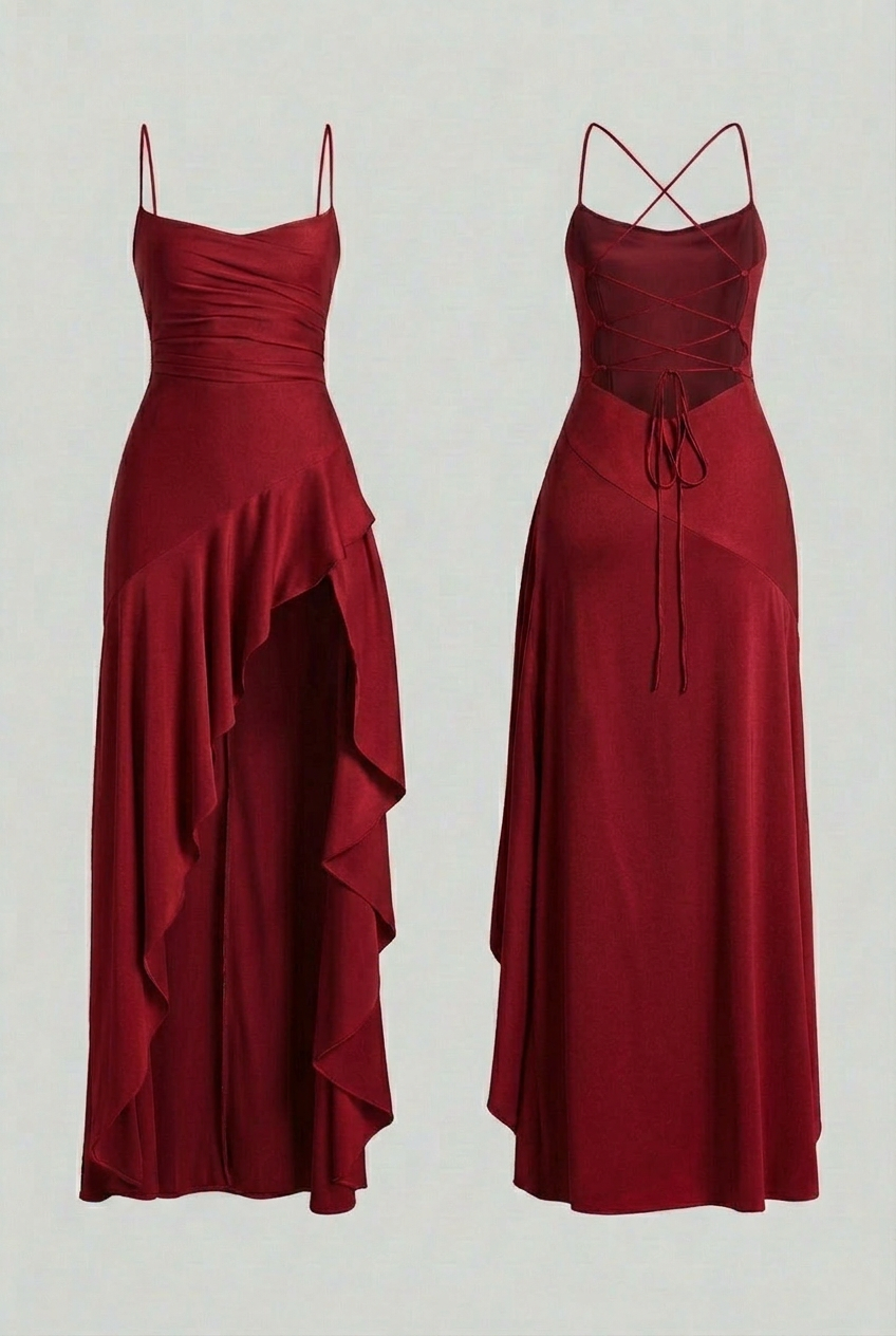 Luna | Asymmetric Hem Maxi Dress - ginlerie 0