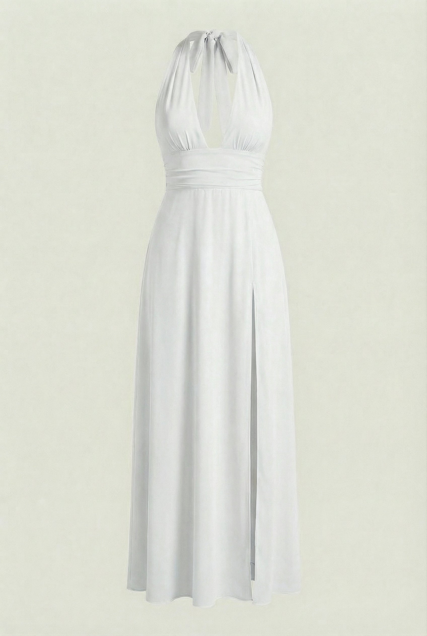 Luna | Backless White Maxi Dress - ginlerie 0
