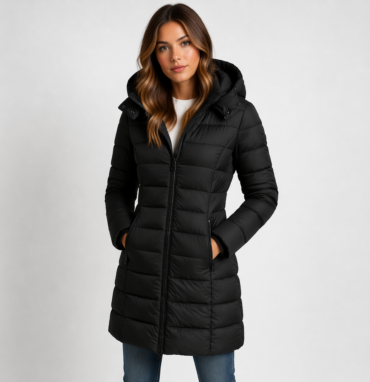 Luna | Black Puffer Jacket - ginlerie 0
