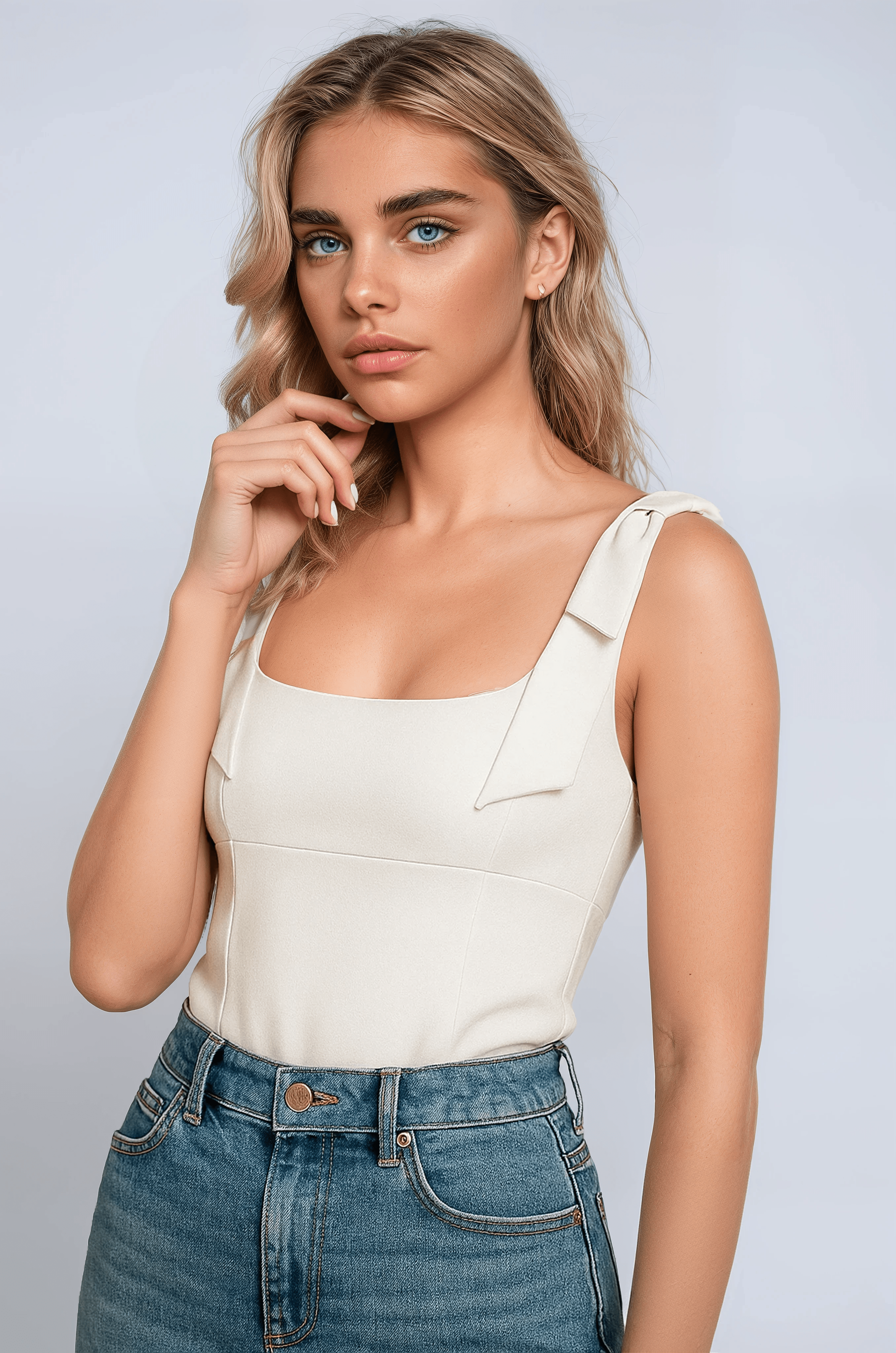 Luna | Bow-Detail Crop Top - ginlerie 4