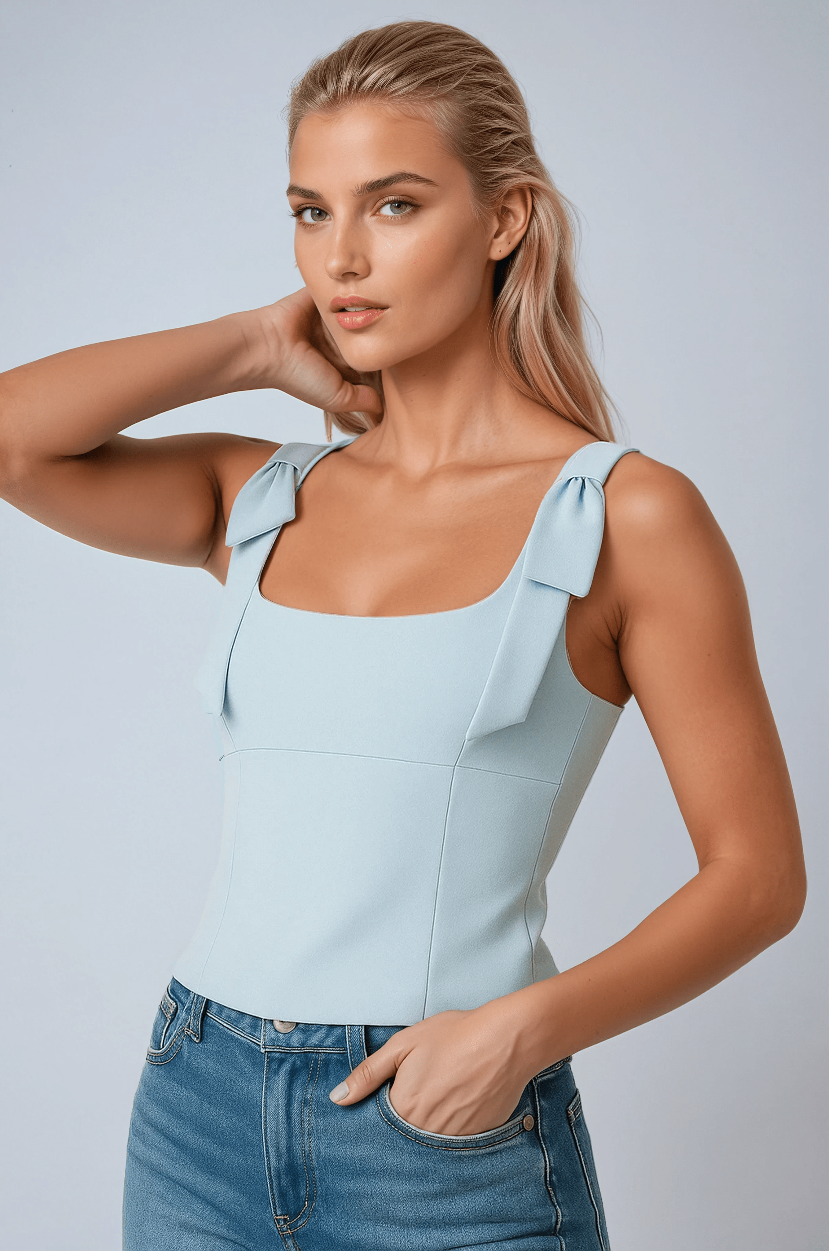 Luna | Crop Top with Bow Detail - ginlerie 5