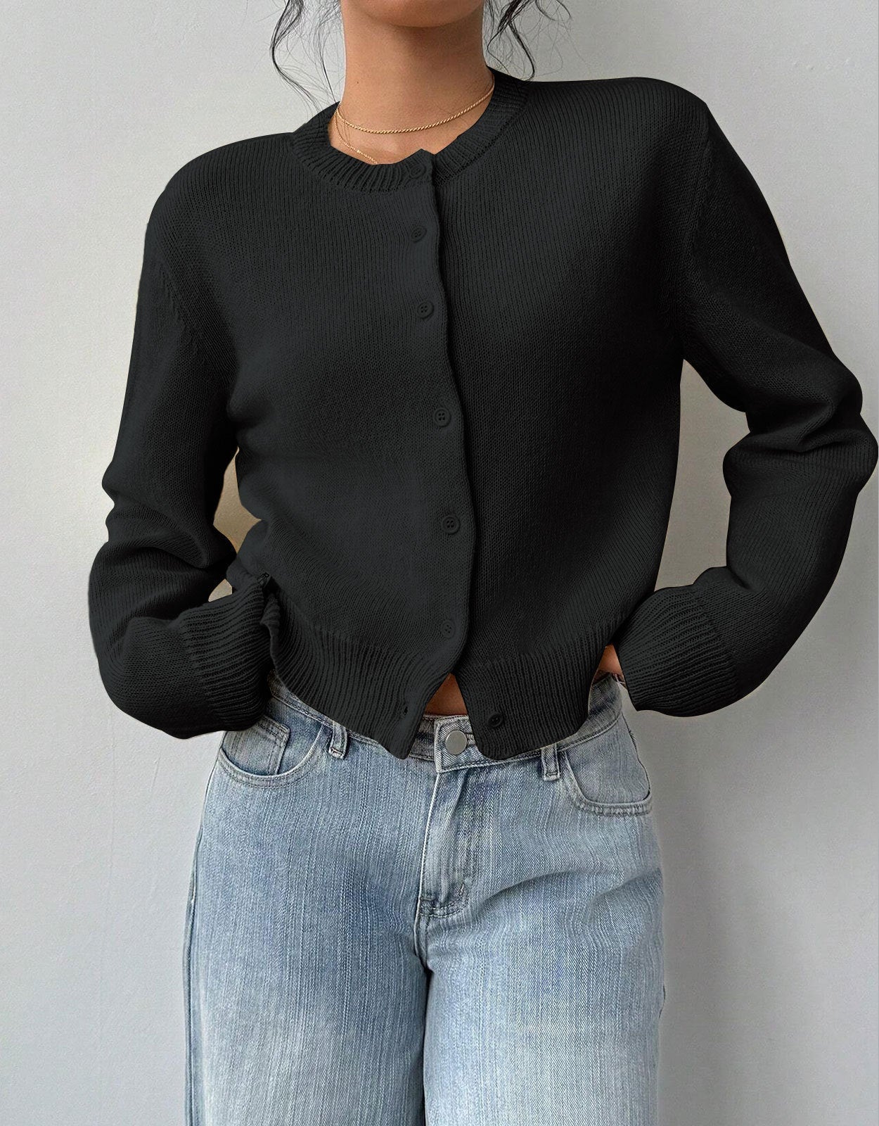 Luna | Cropped Cardigan Sweater - ginlerie 5
