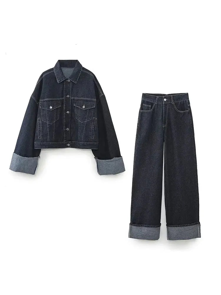 Luna | Cropped Jacket Pants Set - ginlerie 7
