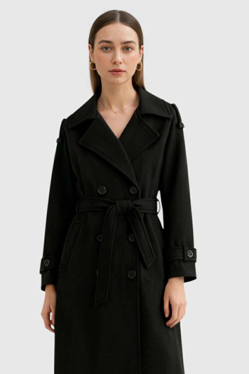 Luna | Elegant Black Coat - ginlerie 1