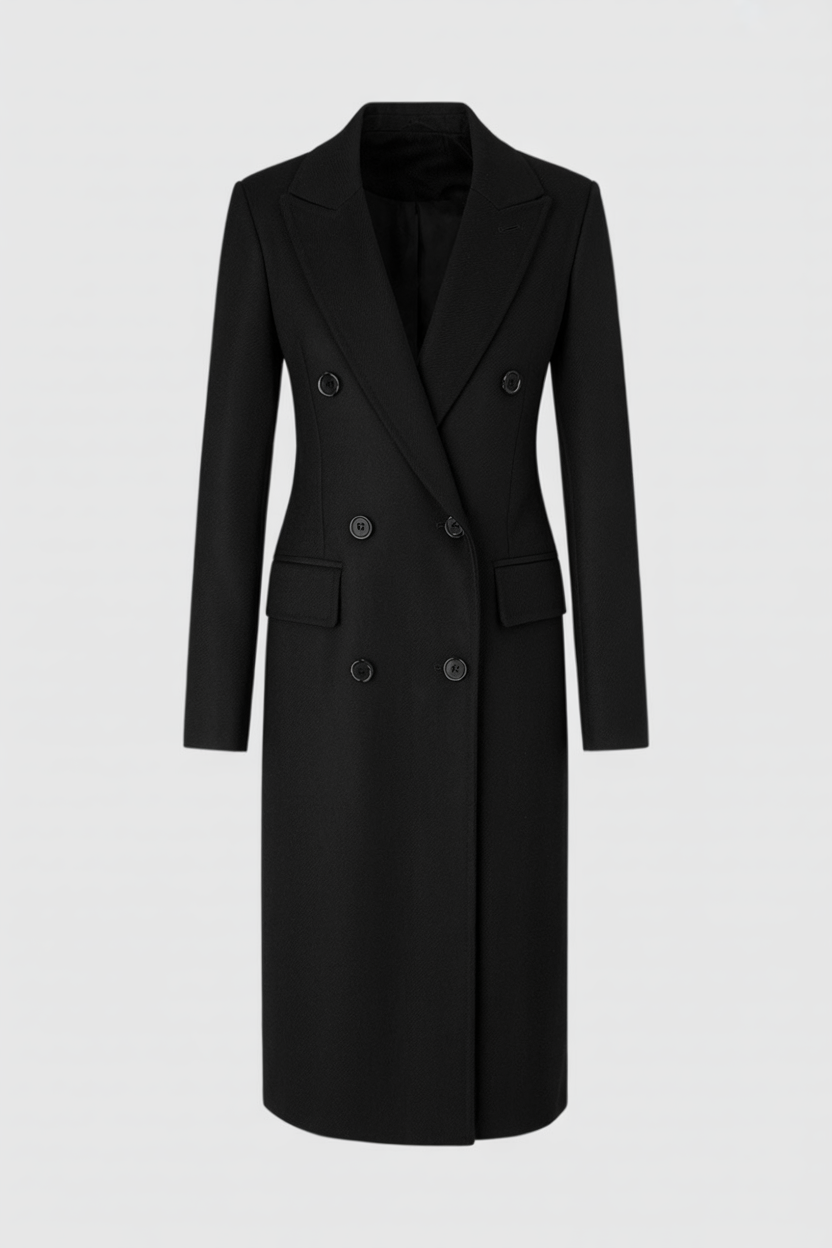 Luna | Elegant Black Winter Coat - ginlerie 0