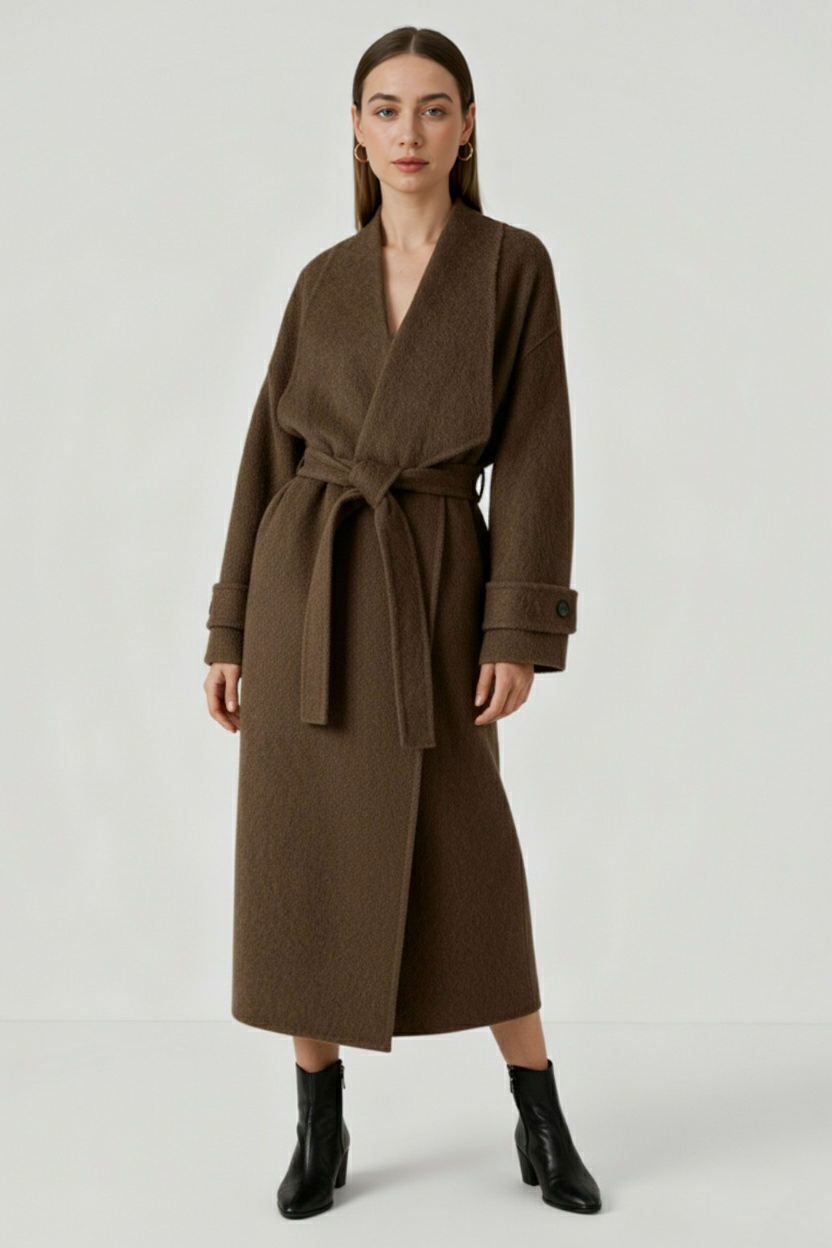 Luna | Elegant Brown Coat - ginlerie 2