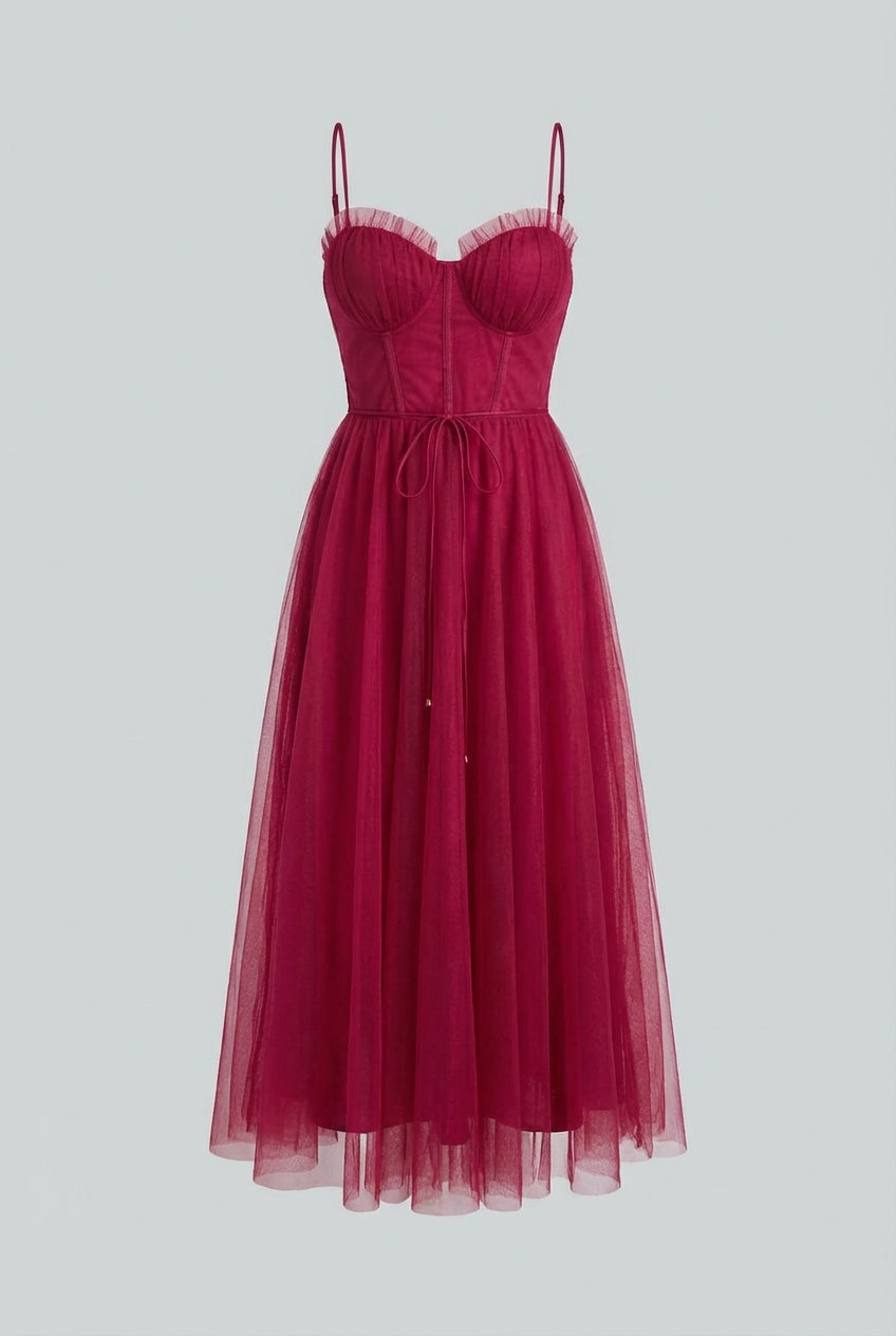 Luna | Elegant Midi Dress for Wedding Guests - ginlerie 0