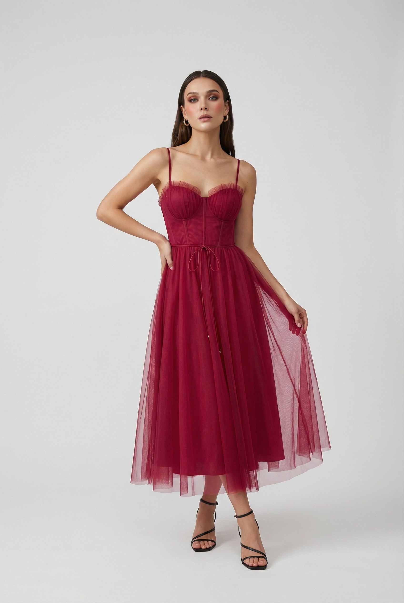 Luna | Elegant Midi Dress for Wedding Guests - ginlerie 2