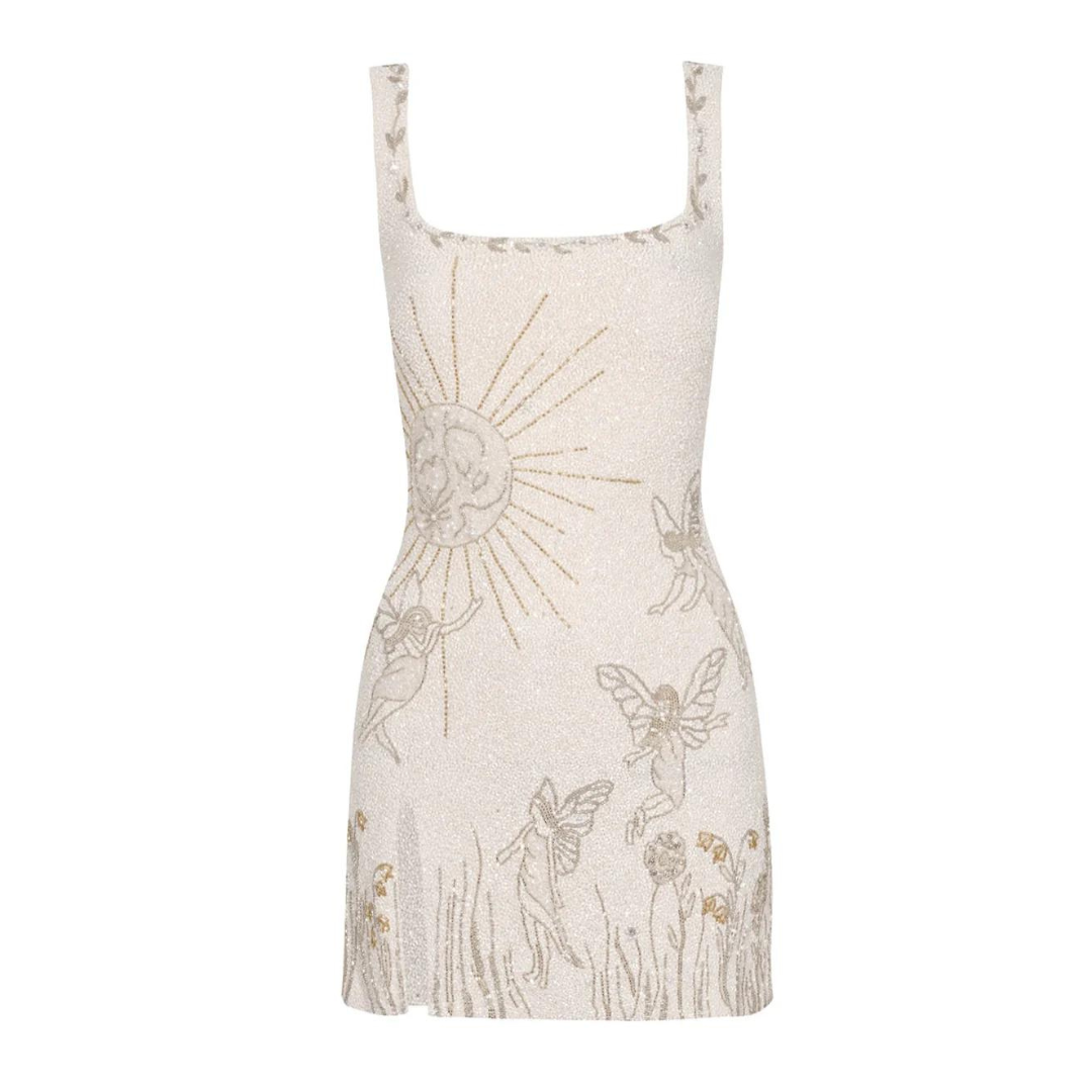 Luna | Elegant Square Neck Mini Dress - ginlerie 8