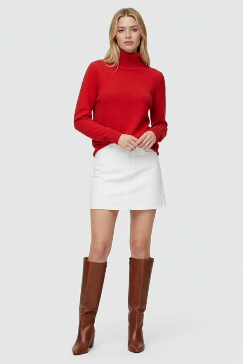 Luna | Fleece Lined Turtleneck Sweater - ginlerie 2