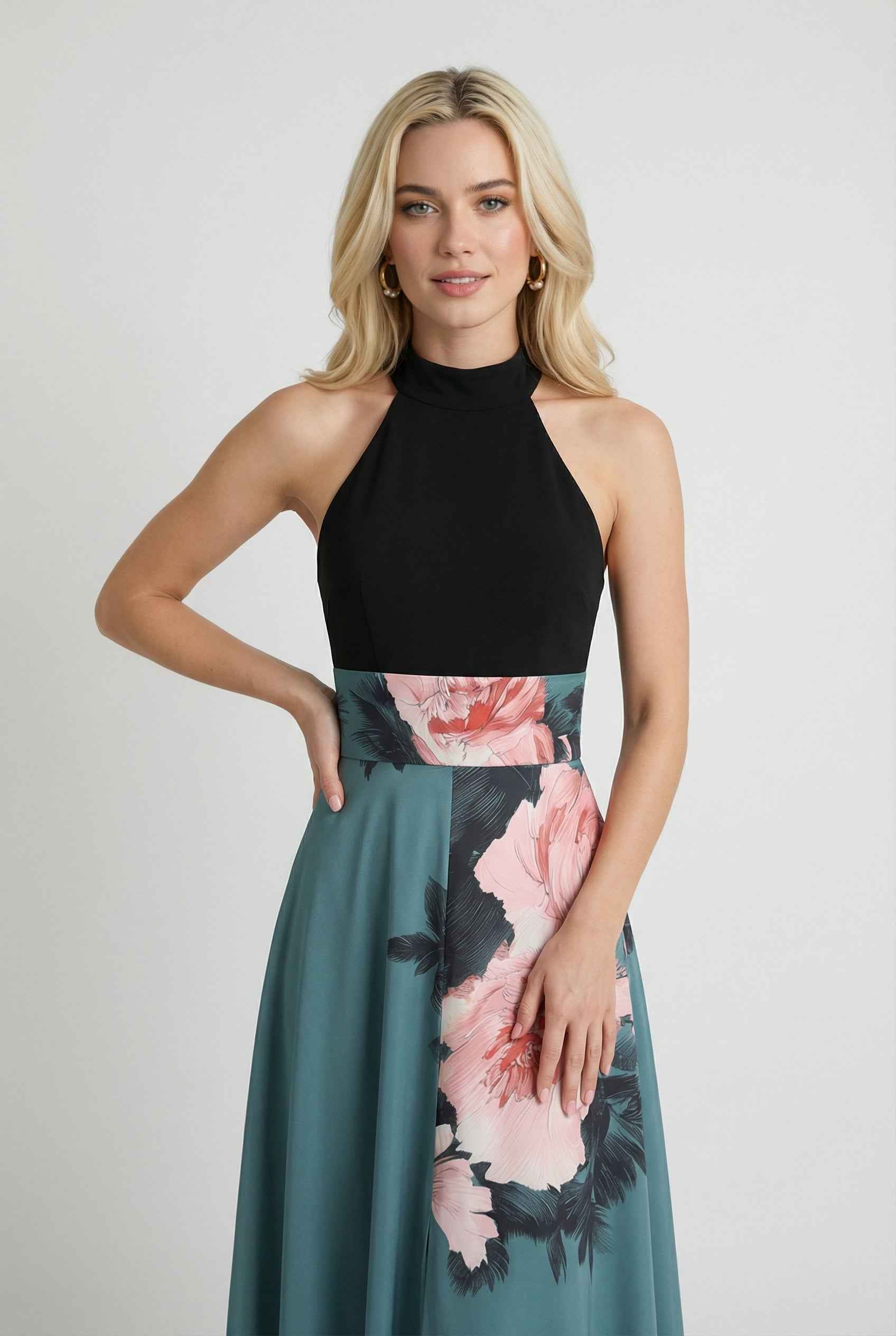 Luna | Floral Print Maxi Dress - ginlerie 3
