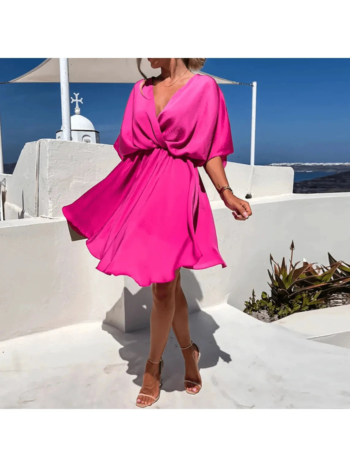 Luna | Flowing Midi Dress for Summer - ginlerie 0
