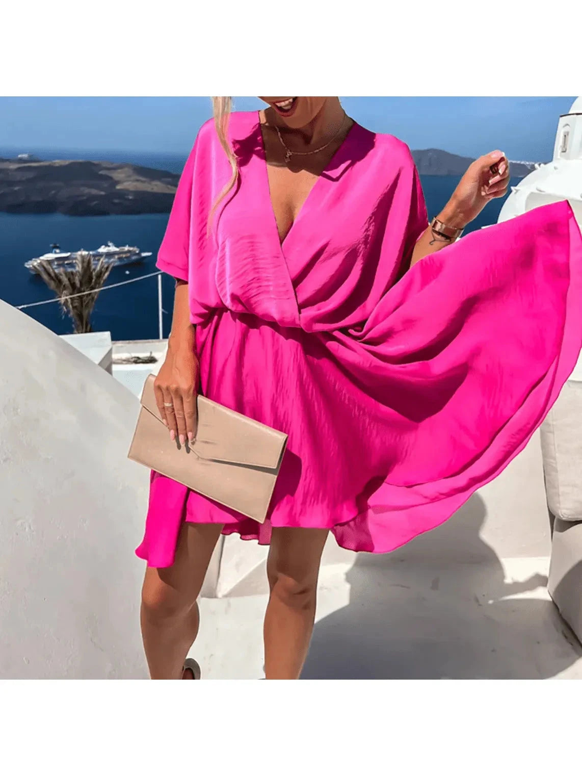 Luna | Flowing Midi Dress for Summer - ginlerie 1