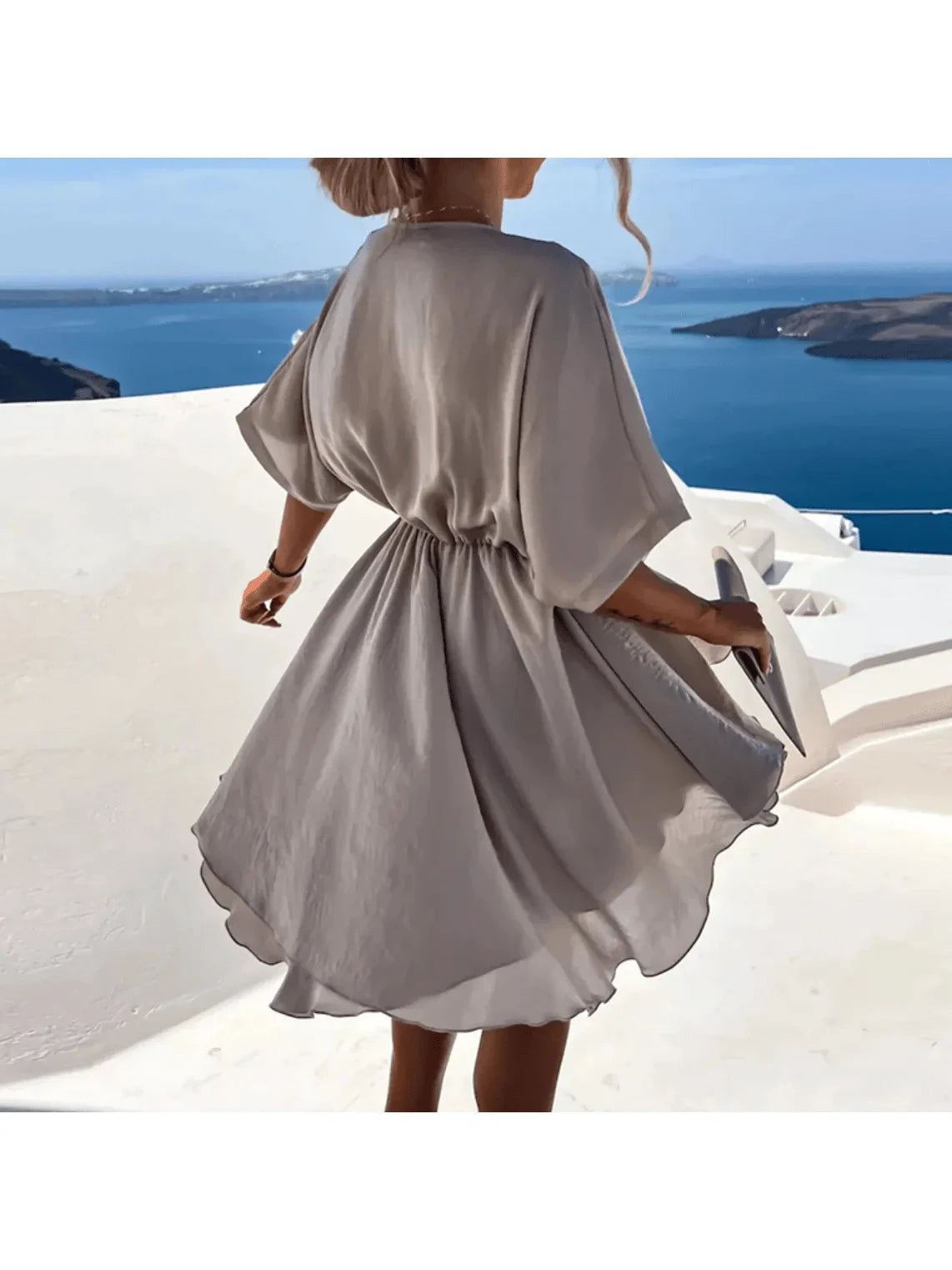 Luna | Flowing Midi Dress for Summer - ginlerie 5