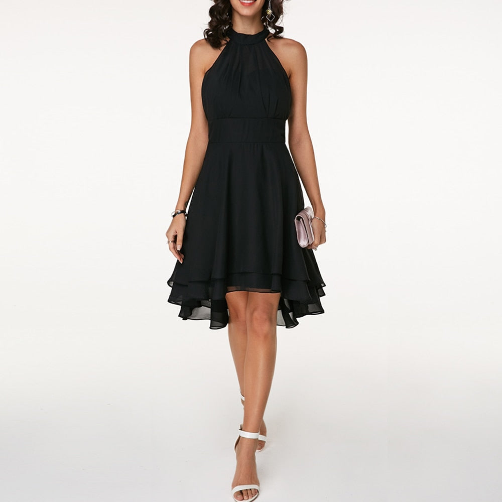 Luna | Halter Neck Dress - ginlerie 0
