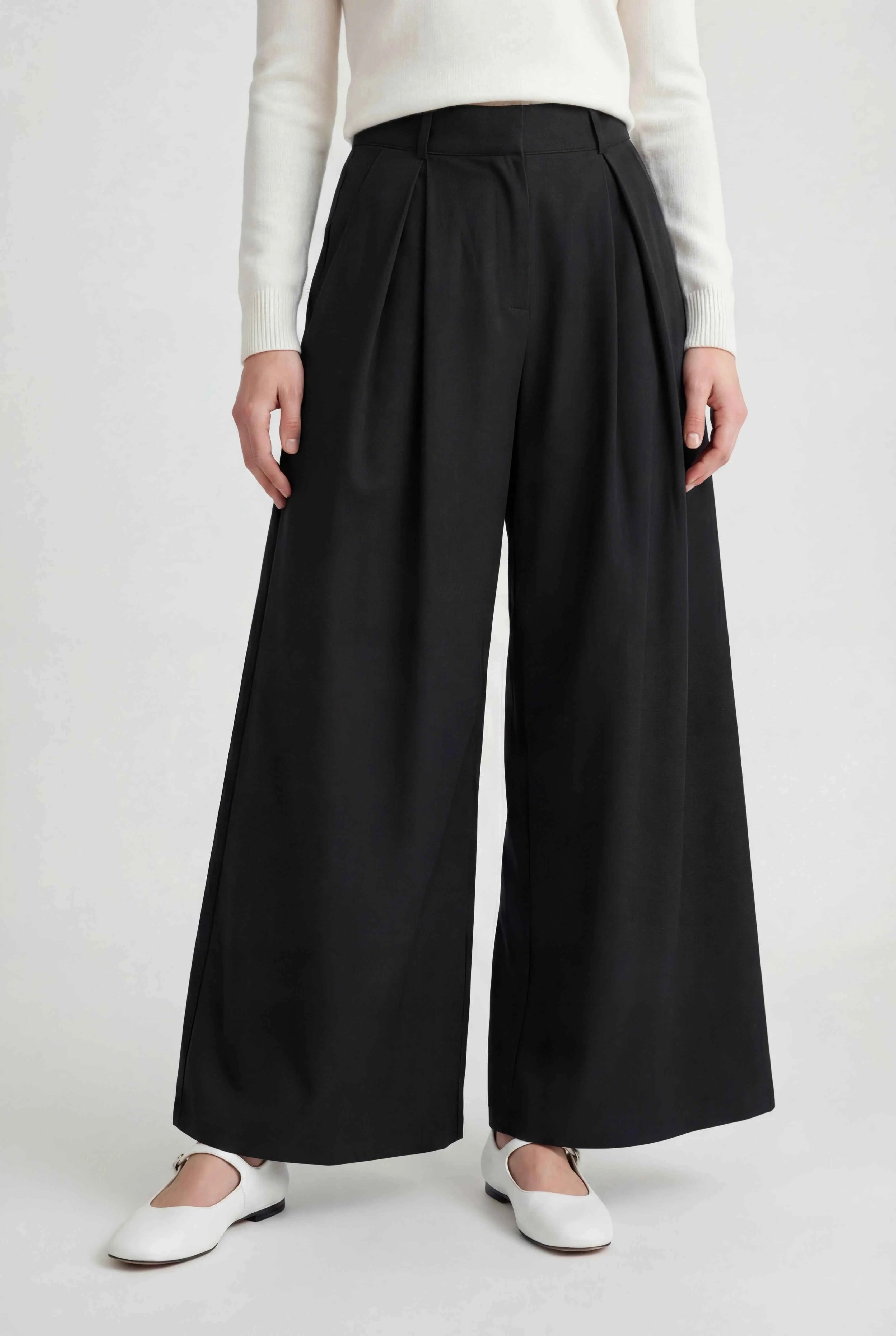 Luna | High-Waisted Wide Leg Pants - ginlerie 1