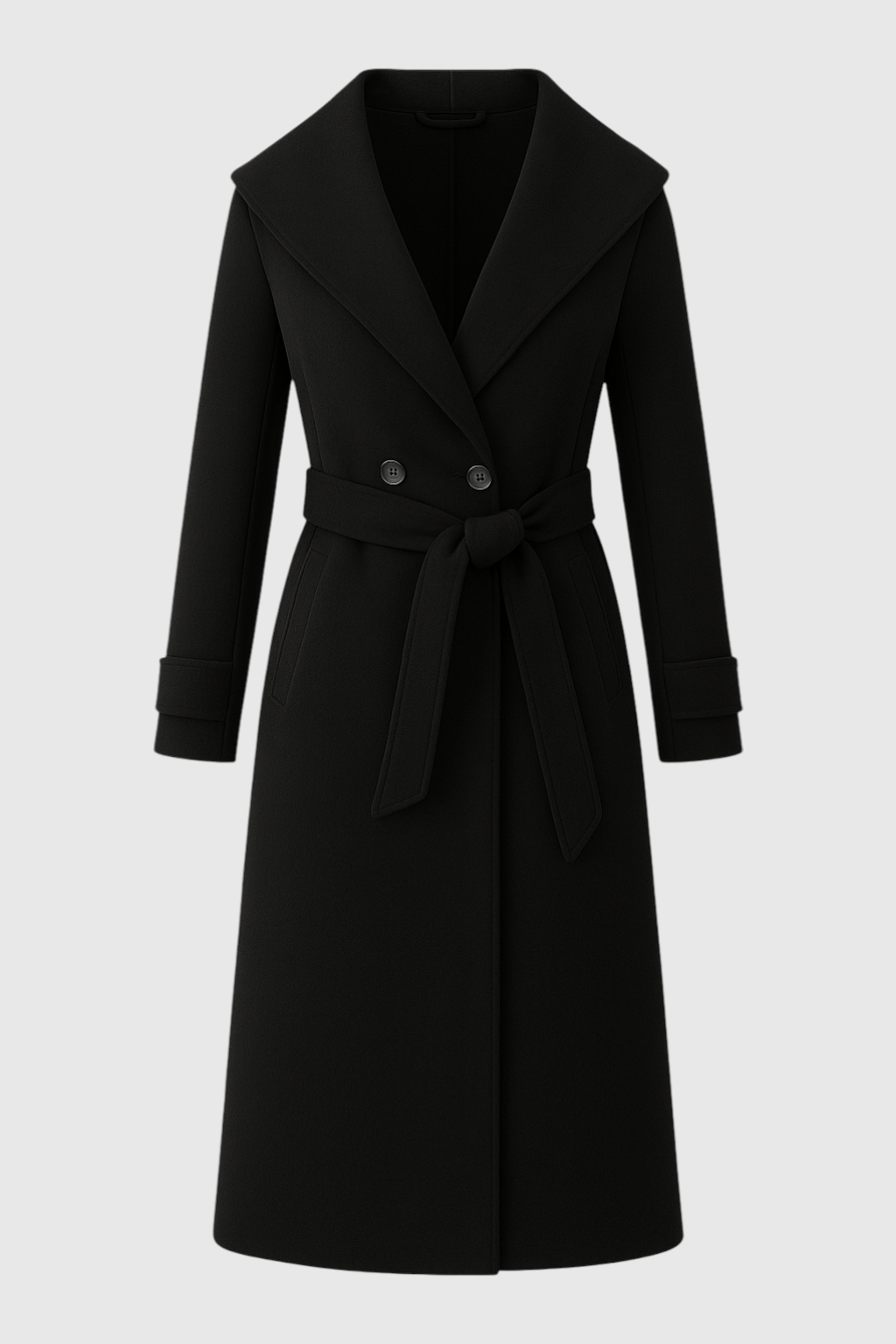 Luna | Hooded Black Coat - ginlerie 0
