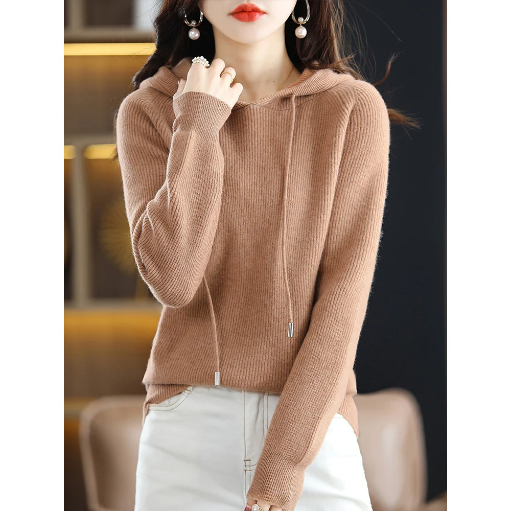 Luna | Hooded Wool Sweater - ginlerie 1