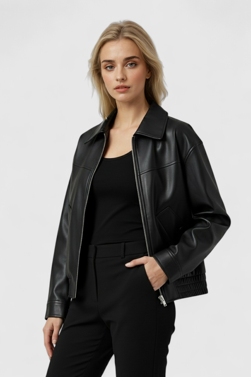 Luna | Leather Jacket - ginlerie 1