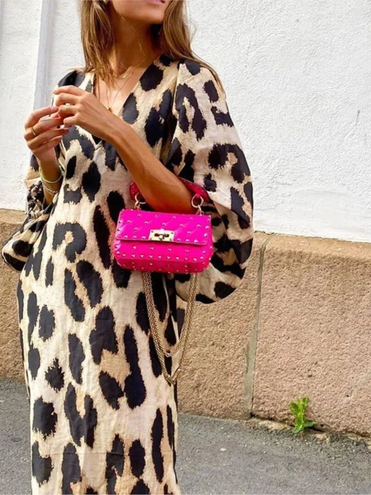 Luna | Leopard Print Dress - ginlerie 0