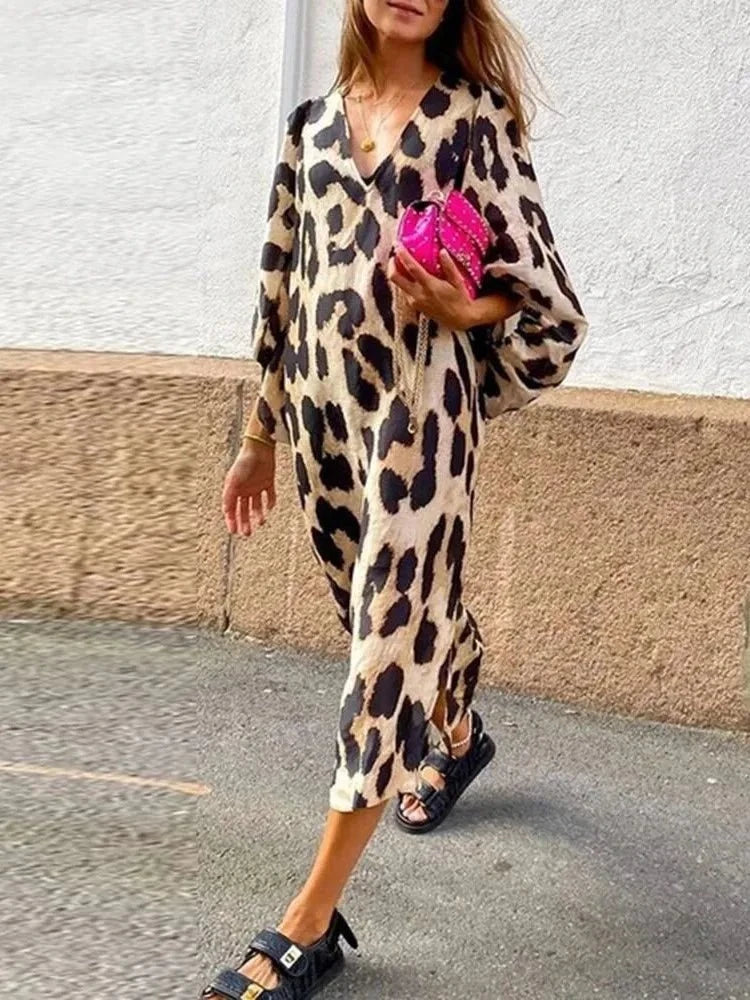 Luna | Leopard Print Dress - ginlerie 2