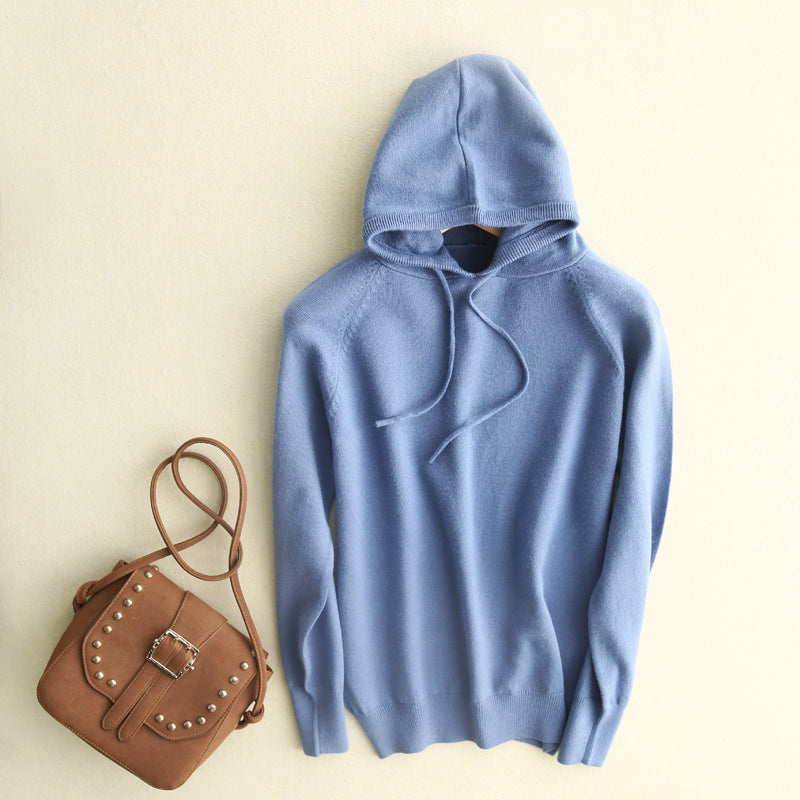 Luna | Lightweight Knit Hoodie - ginlerie 3