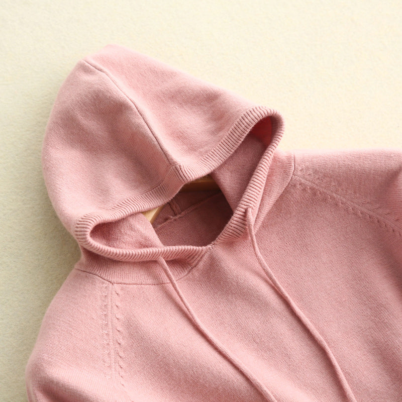 Luna | Lightweight Knit Hoodie - ginlerie 4