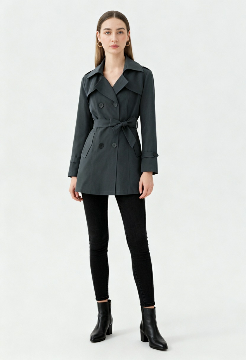 Luna | Mid-Length Trench Coat - ginlerie 2