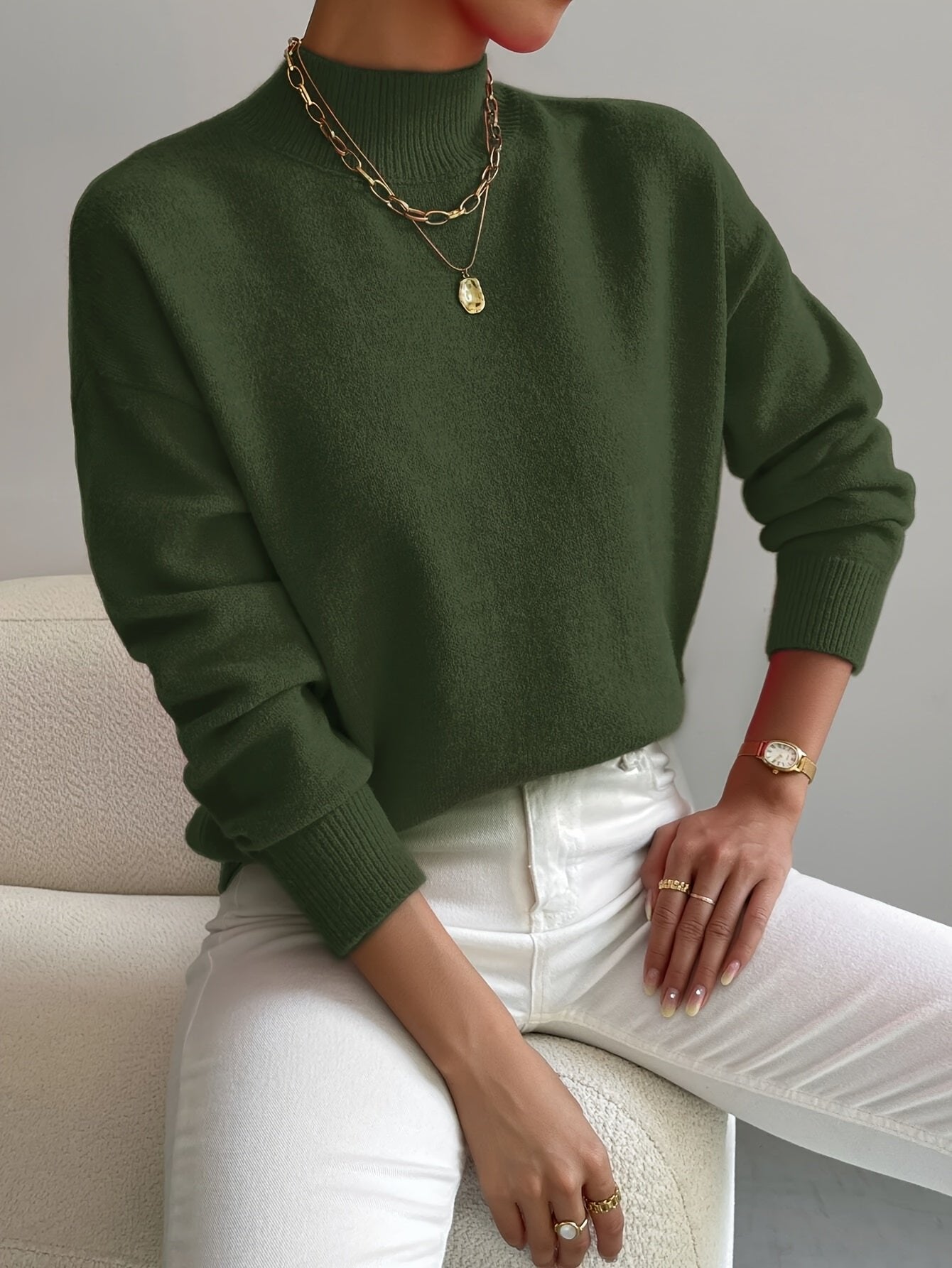 Luna | Mock Turtleneck Sweater - ginlerie 6