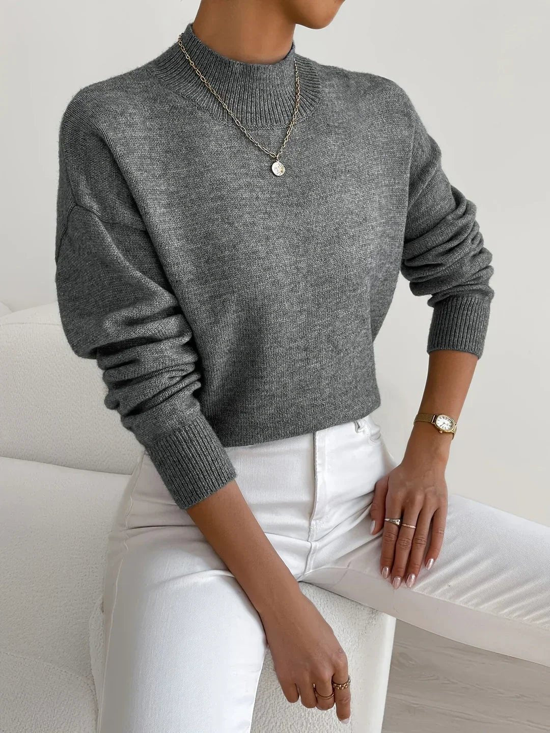 Luna | Mock Turtleneck Sweater - ginlerie 7