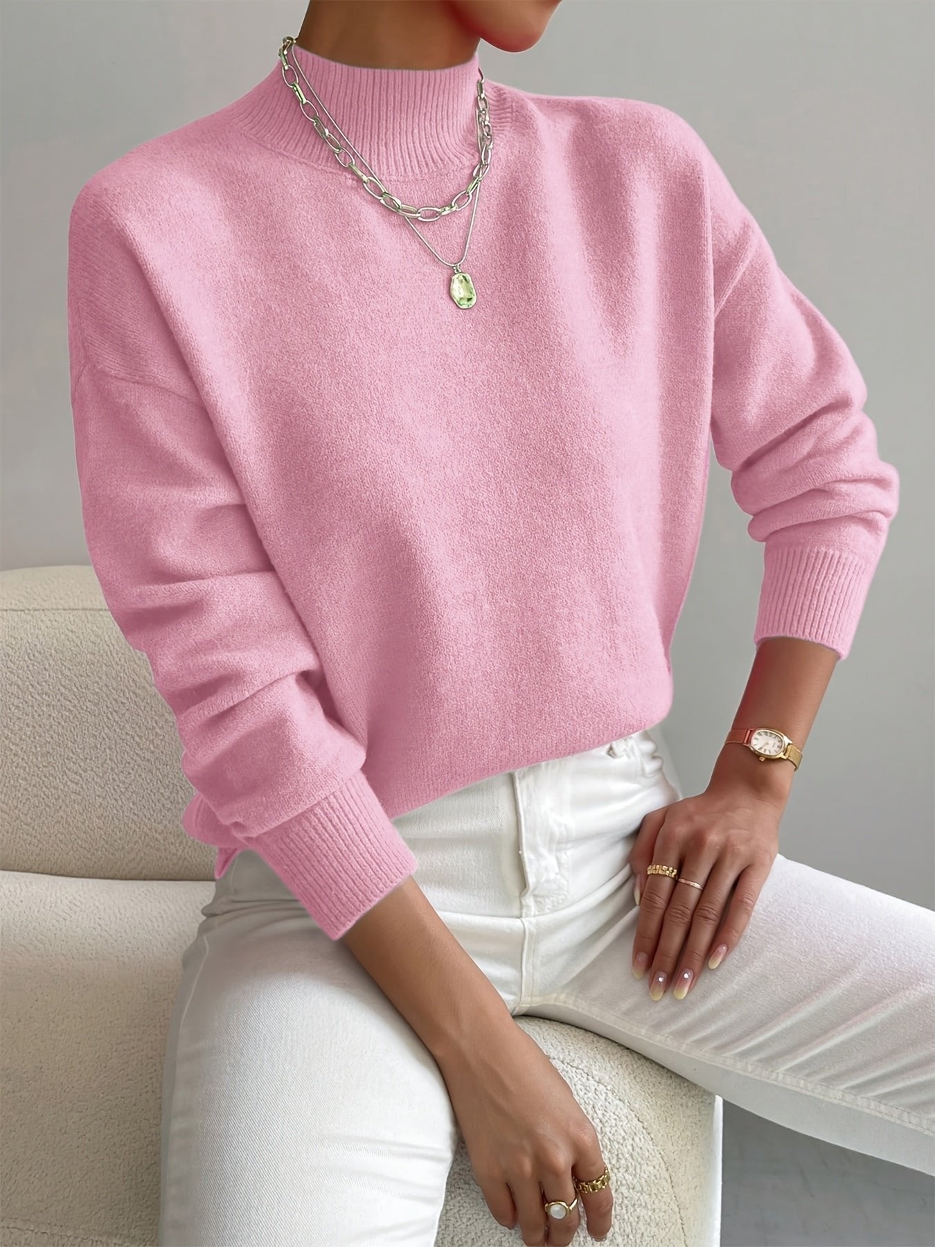 Luna | Mock Turtleneck Sweater - ginlerie 8