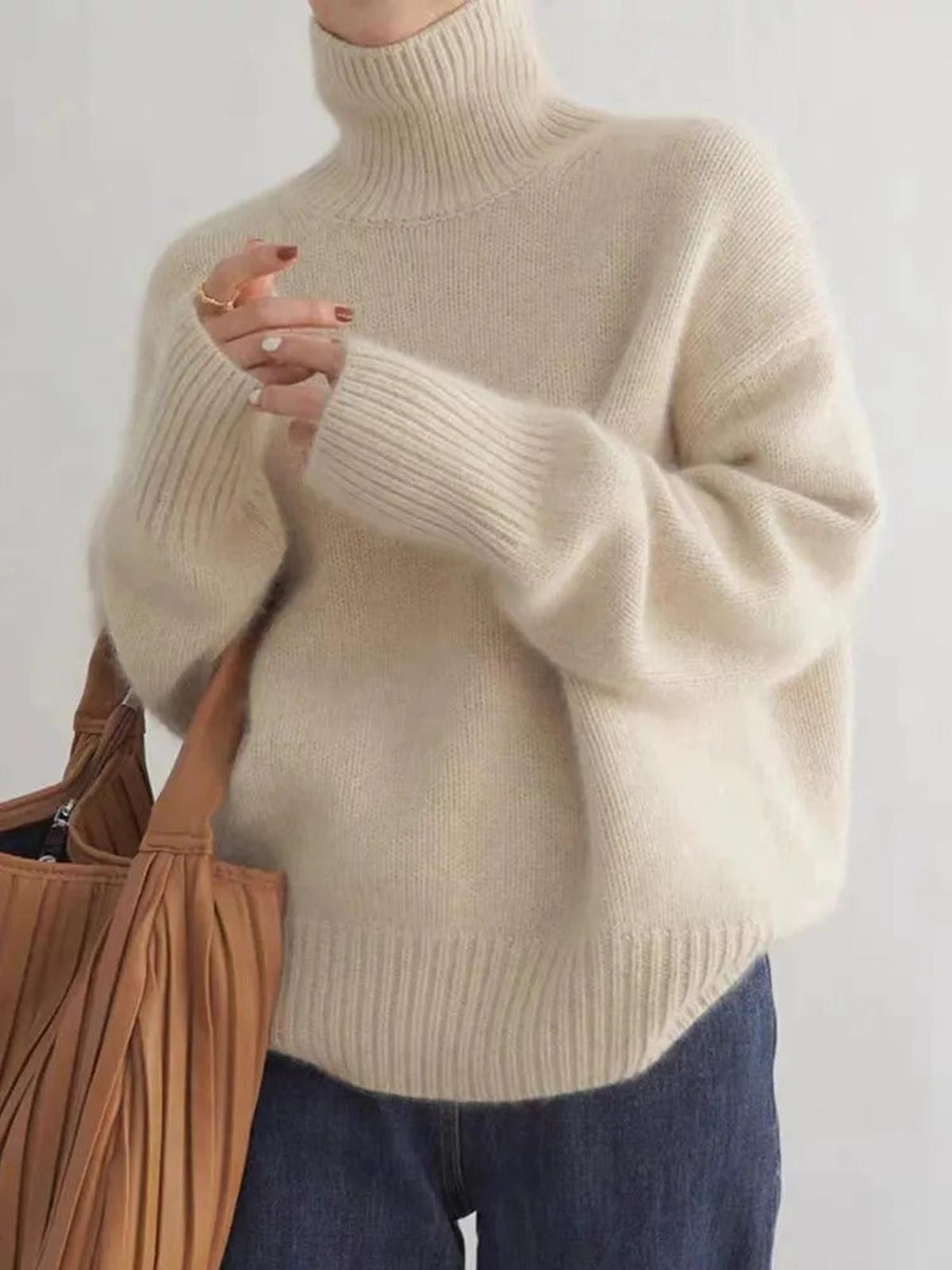 Luna | Oversized Knit Sweater - ginlerie 1