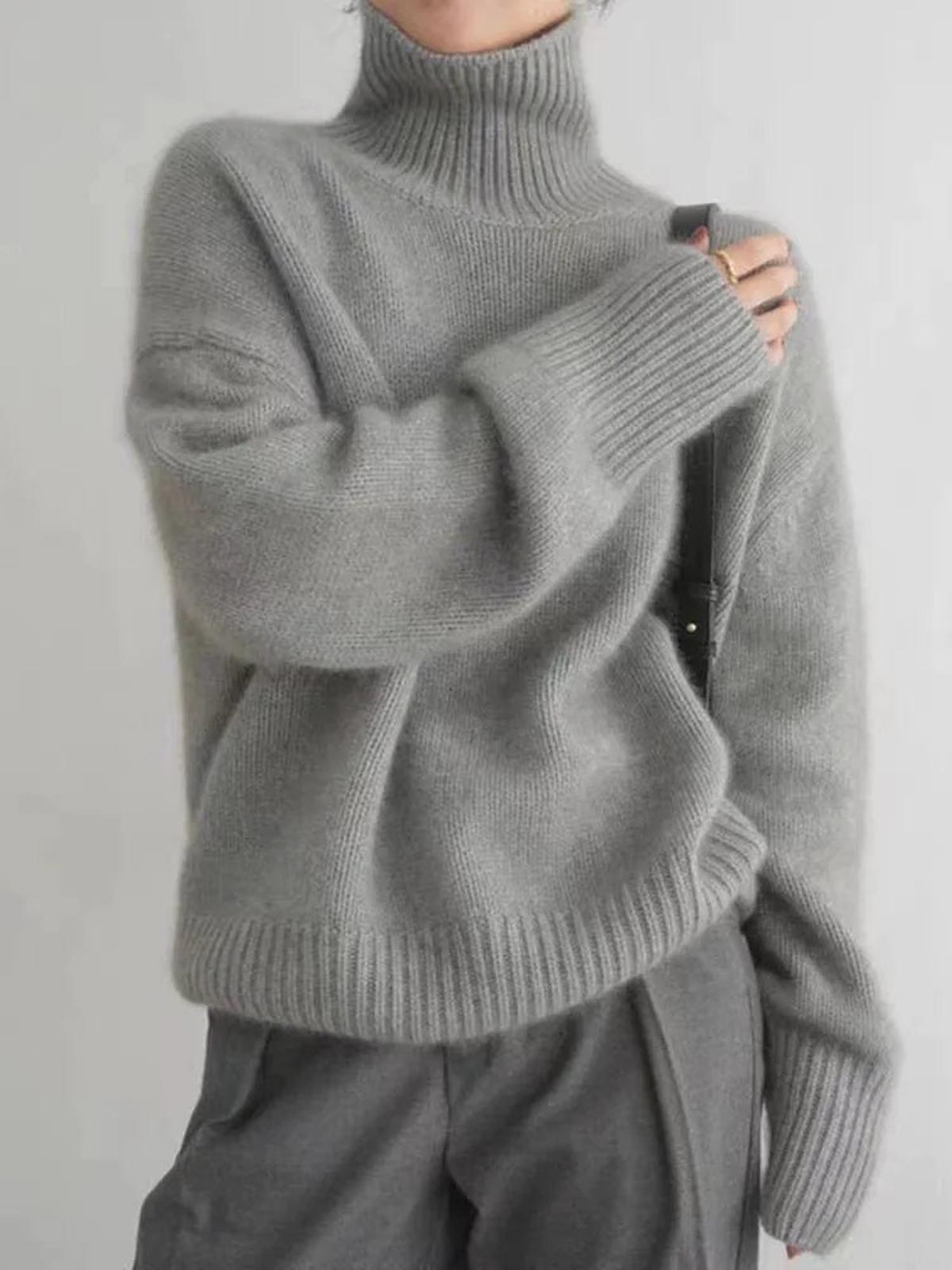 Luna | Oversized Knit Sweater - ginlerie 2