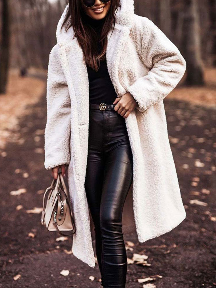 Luna | Oversized Teddy Fleece Overcoat - ginlerie 9