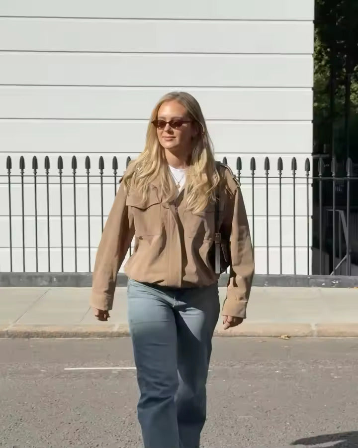 Luna | Oversized Utility Jacket for Ladies - ginlerie 4