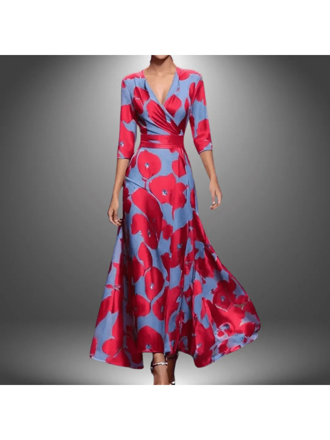Luna | Printed Wrap Dress - ginlerie 0