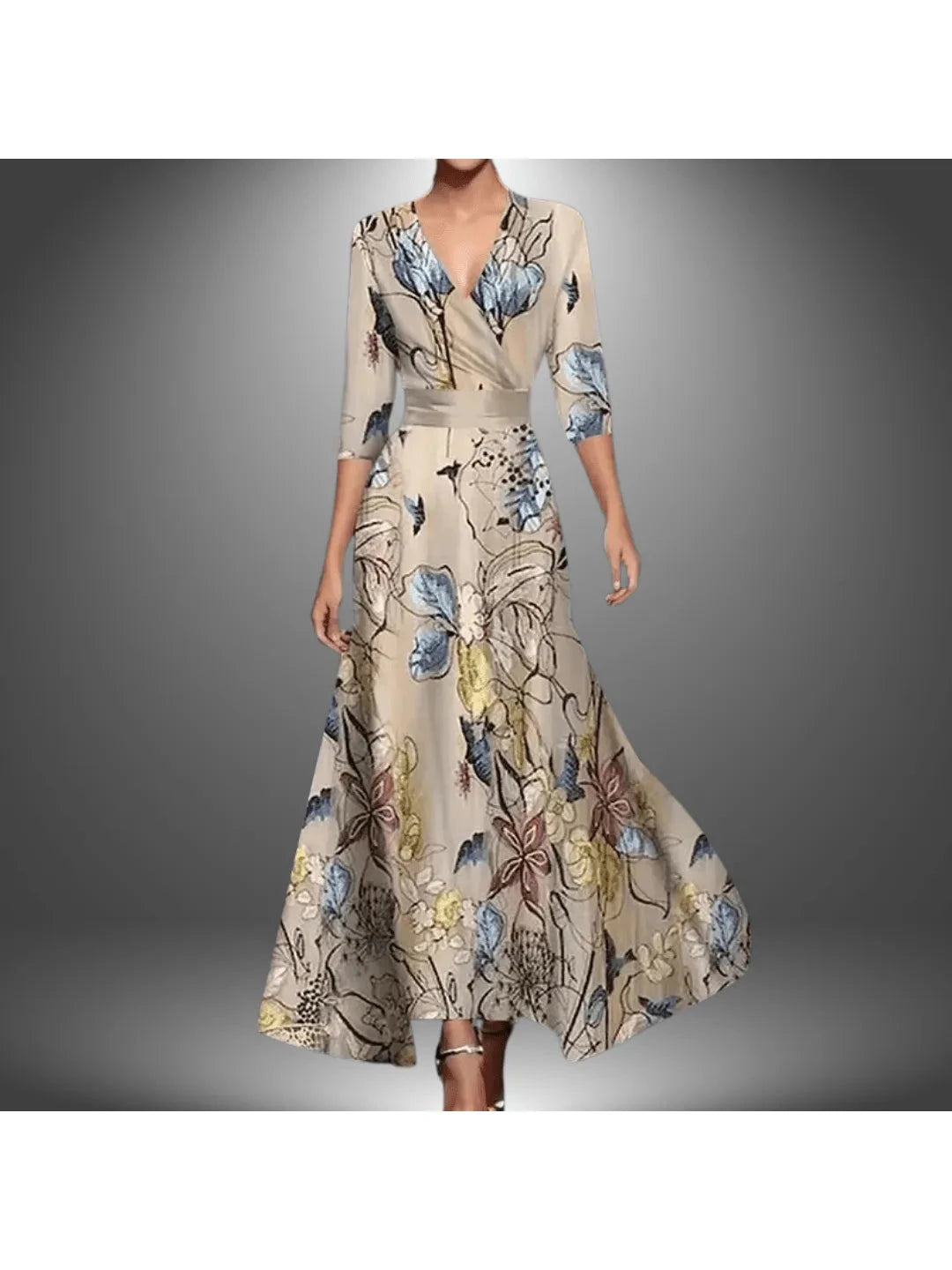 Luna | Printed Wrap Dress - ginlerie 1
