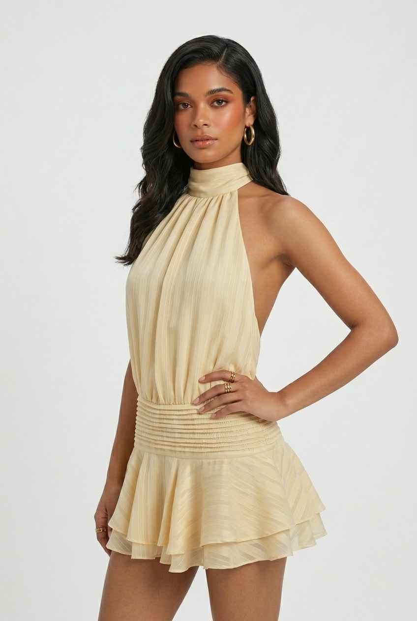 Luna | Radiant Yellow Summer Dress - ginlerie 5