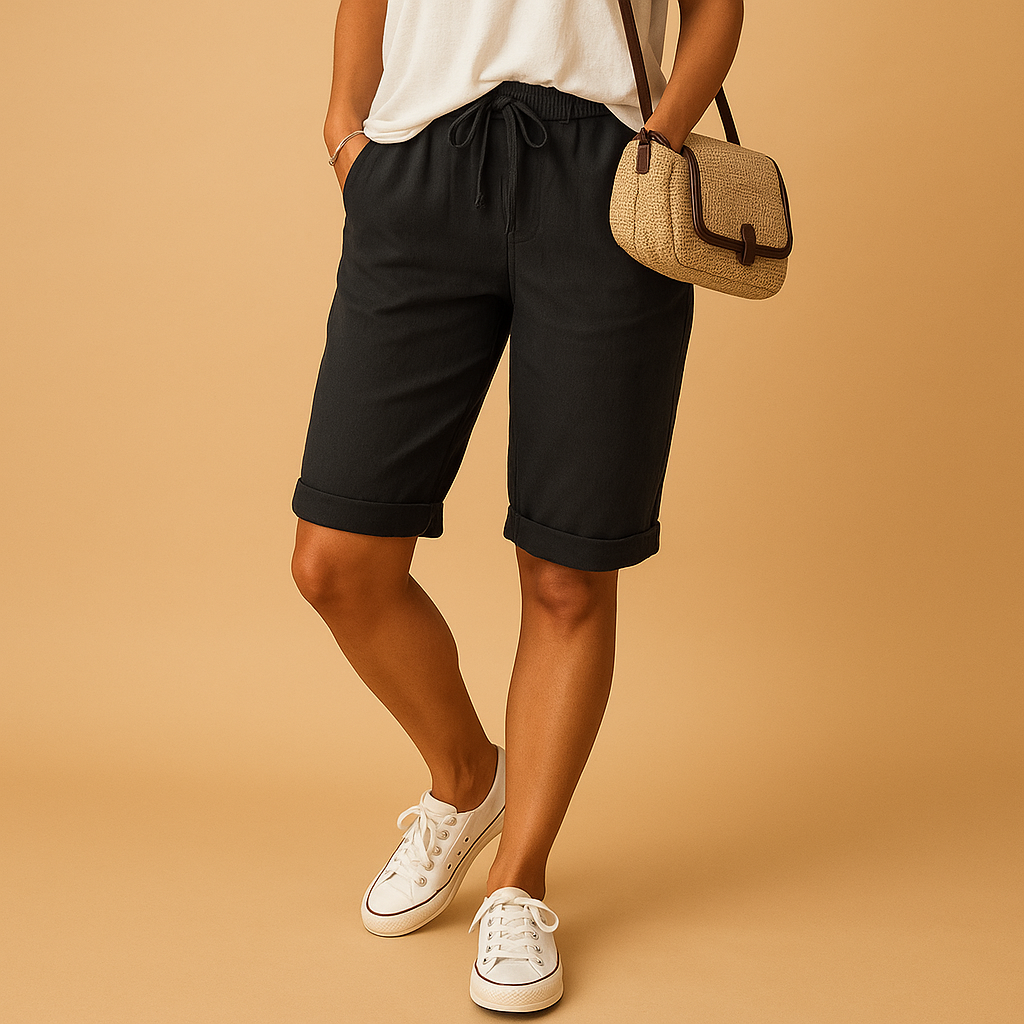 Luna | Relaxed Capri Pants for Women - ginlerie 0
